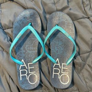 Aeropostale Blue and Teal Sandals